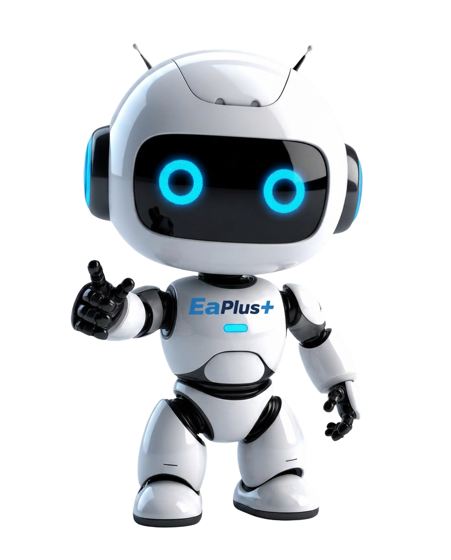 EA PLUS+ mascot
